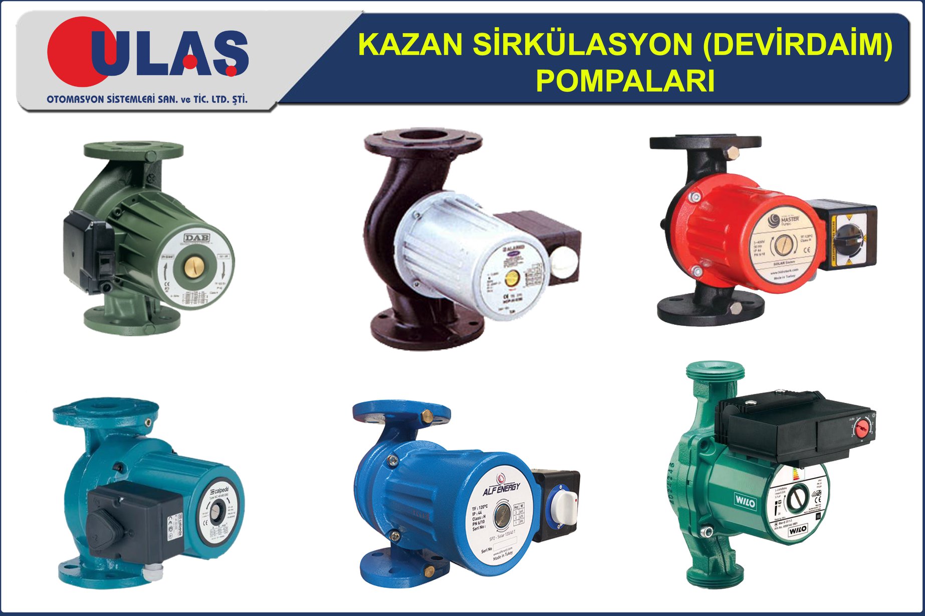 Kazan Sirkülasyon Pompası & Devirdaim Pompası Satışı ve Tamiri - Ulaş Otomasyon