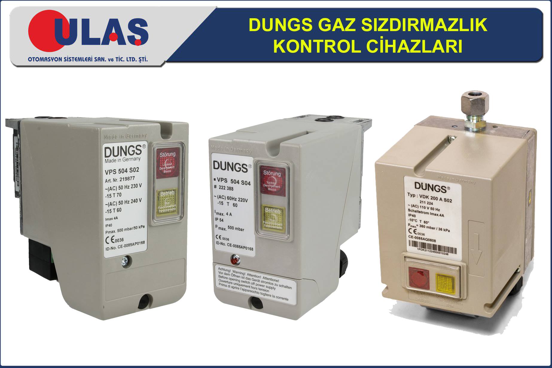 DUNGS GAZ SIZDIRMAZLIK KONTROL CİHAZLARI satış&tamir&revizyon - Ulaş Otomasyon