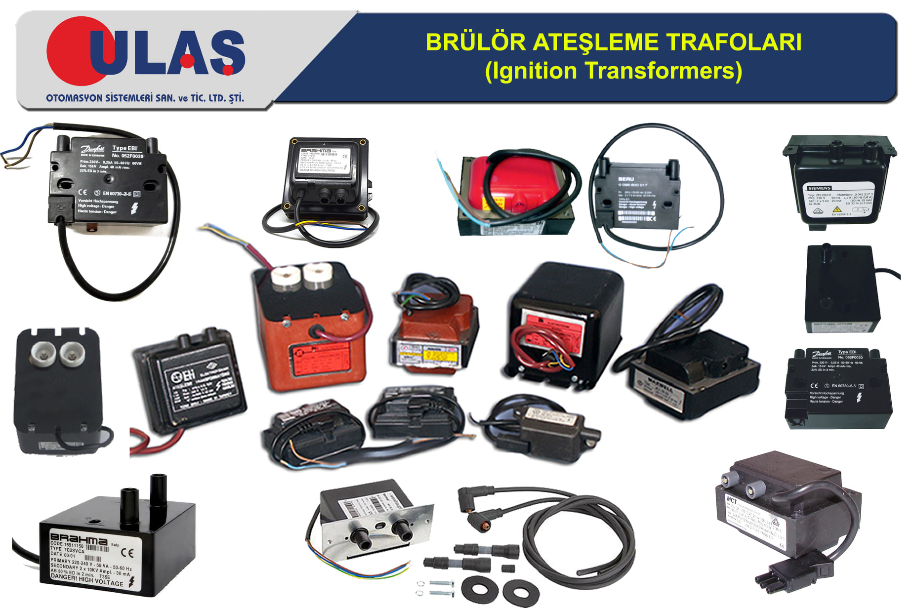 Ram Brülör Ateşleme Trafosu satışı yapmaktayız. - Ulaş Otomasyon
